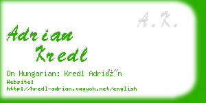 adrian kredl business card